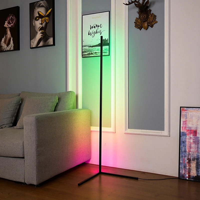 Угловая Напольная Лампа в скандинавском стиле RGB современный простой