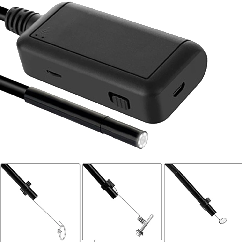 Long View Range Auto Wireless Borescope Semi Rigid Car Inspection Camera Endoscope HD WIFI Tool Rep