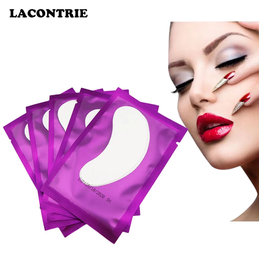 50/100pairs Eye pad Under Eye Pad Used For Eyelash Grafting Profession Sterile No velvet 100%Natural Hydrogels Eye Patch Tools photo