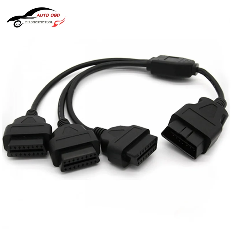 3 в 1 16-контактный кабель OBD2 с прямой головкой автомобильный соединительный