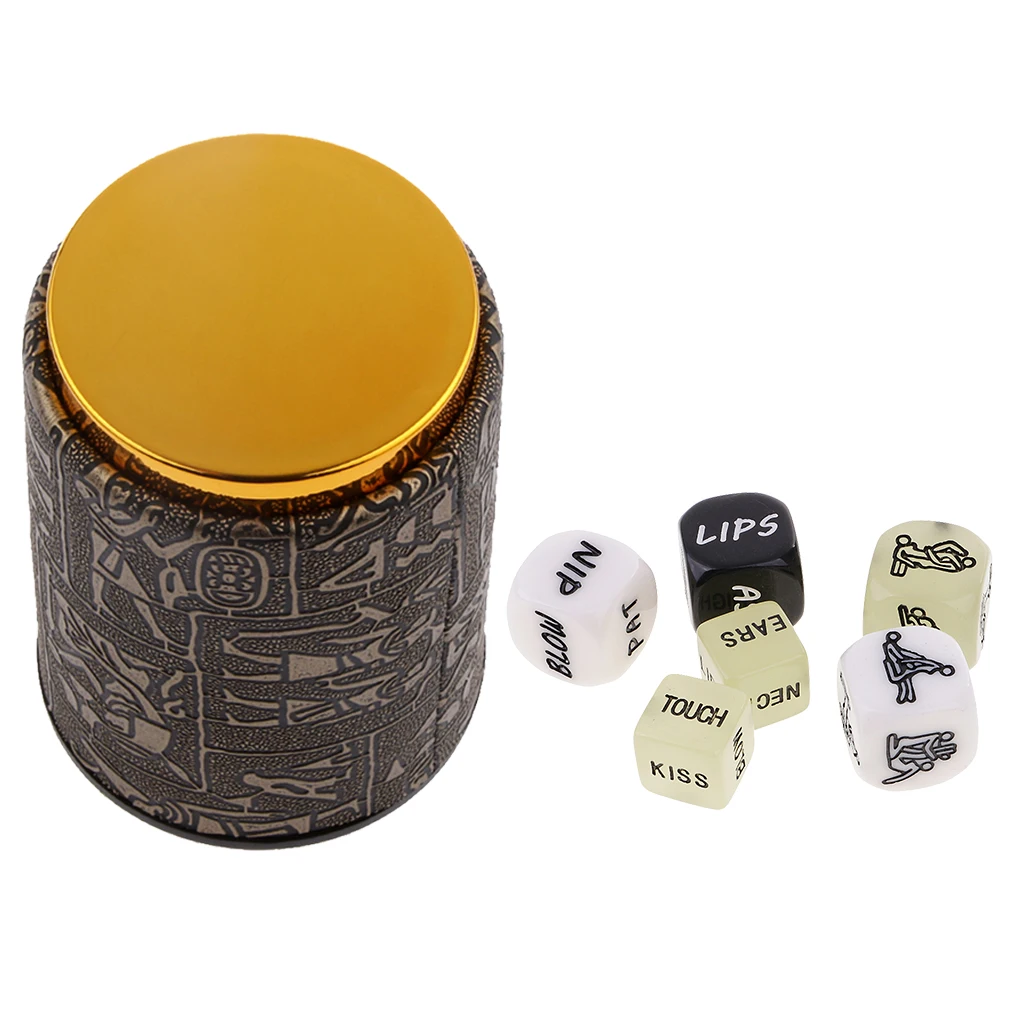 6 peices Funny Spicy Sex Love Dice for Bachelor Party or Love Couples +Dice cup
