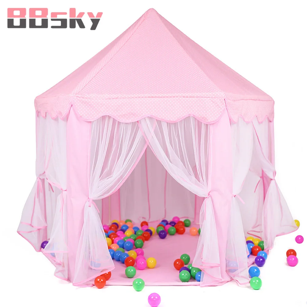 BBSKY милые детские игрушки палатки Принцесса замок детская игра большой открытый