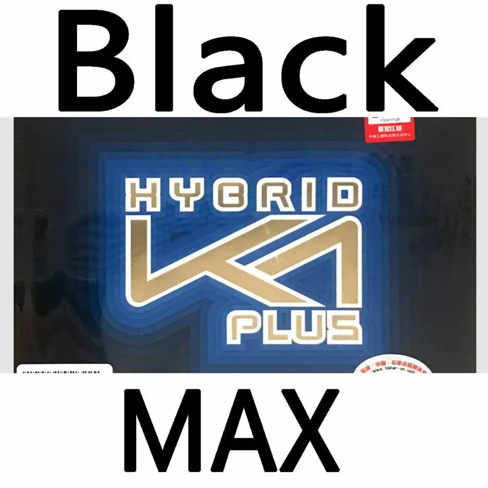 K1 PLUS black MAX Tibhar Hybrid K1 /K1 PLUSpimples in table tennis rubber for ping pong paddle table tennis racket - Color: K1 PLUS black MAX