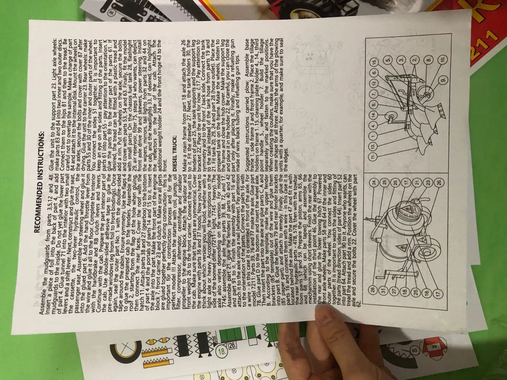 discount 1:32 Czech Zetor 7745-7211 Tractor DIY 3D Paper Card Model Building Sets Construction Toys Educatio