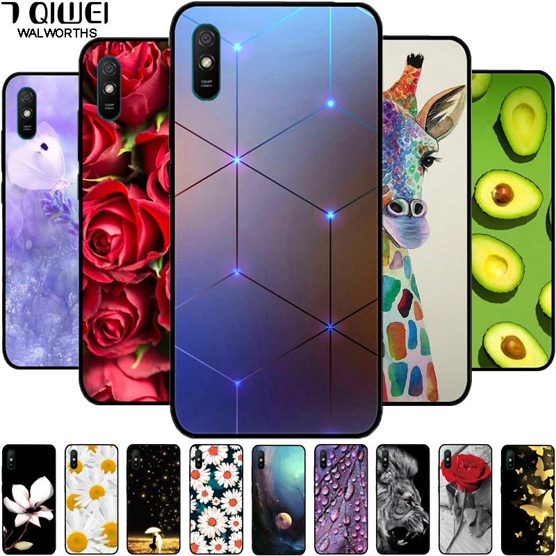 For Redmi 9AT Case for Xiaomi Redmi 9AT Cover 6.53'' Black Silicone Soft Phone Cover for Xiaomi Redmi 9AT Case Redmi 9A T 9 AT