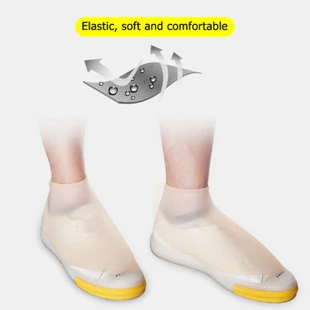 

1 Pair Silicone Shoes Cover Anti Broken-hair Rain Shoes Boots Protectors Reusable Waterproof Barber Foot Cover