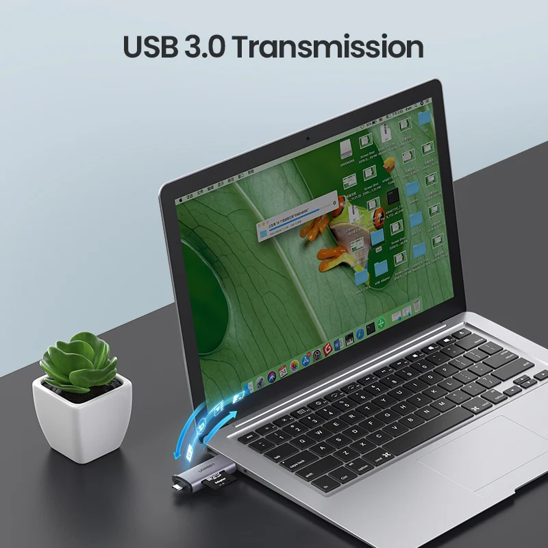 Ugreen Card Reader USB 3.0 Type C to SD Micro SD TF Adapter for laptop Accessories OTG Cardreader Smart Memory SD Card Reader