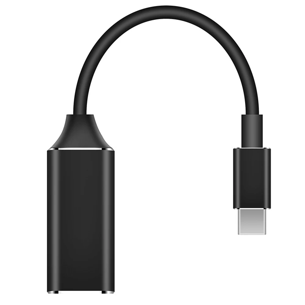 USB C type C к HDMI адаптер 3,1 штекер к HDMI Женский кабель адаптер конвертер для samsung S9/8 Plus htc HUAWEI LG G8 iMac - Color: Black