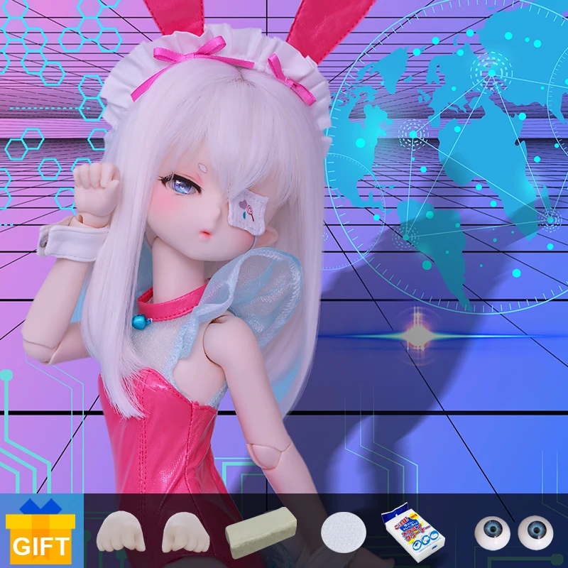 1/4 BJD кукла Берни Аниме Фигурка кролик девочка полный набор Смола игрушки для