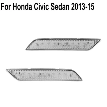 

1Pair Red White Color 60-SMD LED Rear Bumper Driving Brake Reversing Reflector Marker Lights For Honda For Civic Sedan 2013-2015
