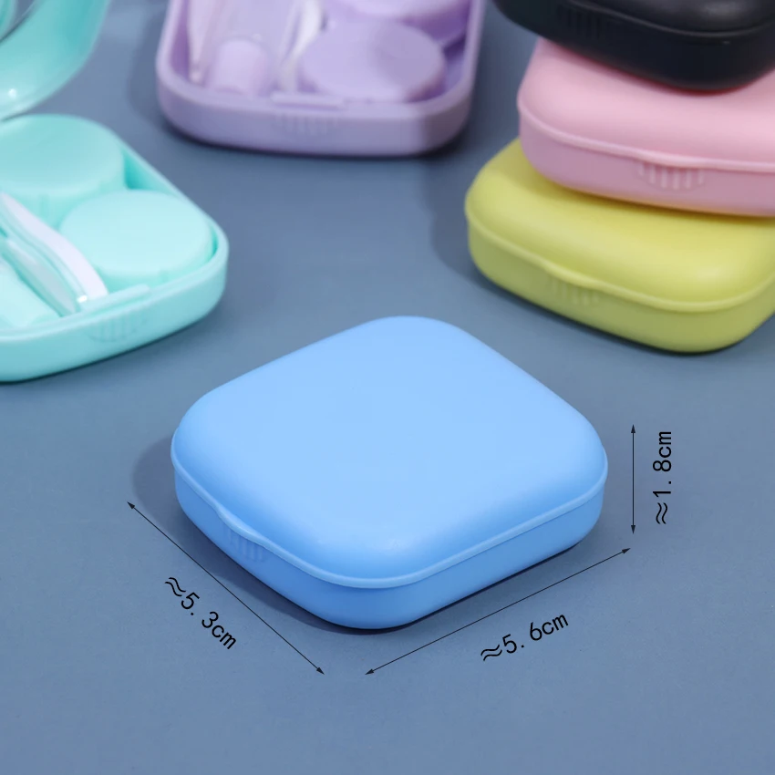 Travel Essentials: Mini Contact Lens Case with Mirror - Compact & Convenient