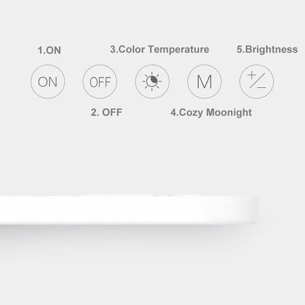 Smart Universal Remote Control Wireless Remote Controller Smart IR Remote Control Bluetooth Voice Remote Control Yeelight Remote Control Transmitter 6 Buttons Adjust Light For Yeelight Smart LED Ceiling Light Lamp