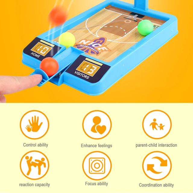 Funny Mini Catapult Basketball Game Desktop Decompression Toy Interactive Parent-children Finger shooting Kid Educational Gift 5