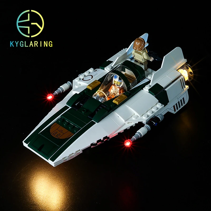 Kyglaring Set Di Illuminazione A Led Giocattoli Fai-Da-Te Per Blocchi Di Costruzione Starfighter A-Wing A Resistenza Al 75248 (Solo Kit Di Luci Inclus