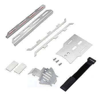 

FBIL-For TRX4 Stainless Steel Protection Skid Plate Set for 1/10 RC Car Crawler Traxxas Trx-4