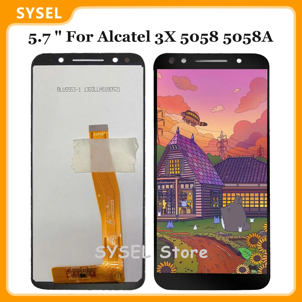 Сенсорный ЖК-экран 5 7 дюйма для Alcatel 3X 5058 Lcd 5058A 5058I 5058J 5058T 5058Y дигитайзер стекло в