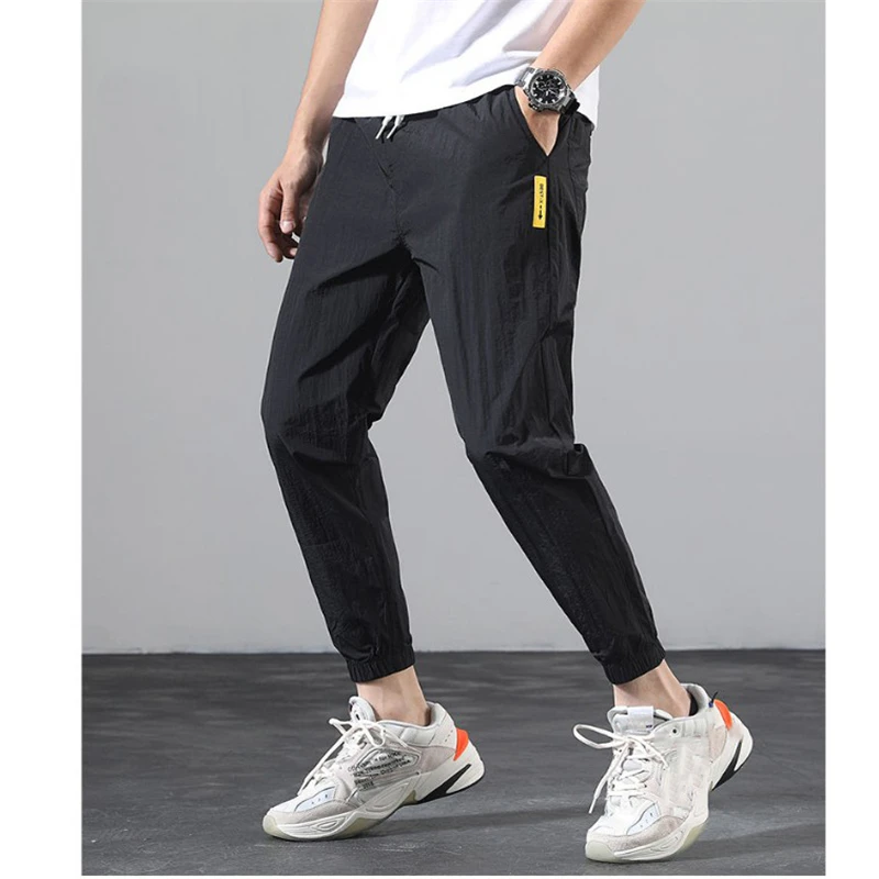 New Arrival 2021 Men Summer Beach Pants Outdoor Leisure Trousers Elastic Waist Comfort Light Weight Pants Plus Size Fashion green cargo pants