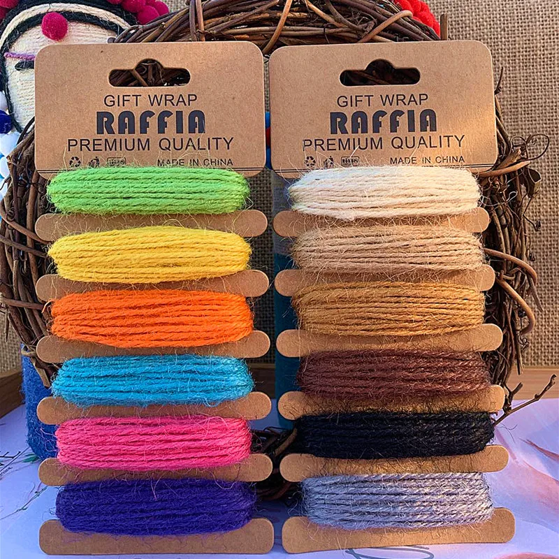 

Color Hemp Rope for Children, Handmade DIY, Retro Twine Decoration, Hemp Thread, Packaging Rope, Weaving Color String,, 2mmx30m