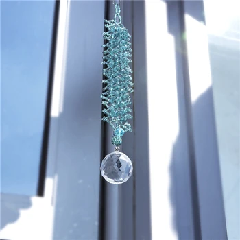 

H&D 30mm Chandelier Crystal Ball Suncatcher Bracelet Design Rainbow Maker Window Hanging Pendant Ornament Christmas Decor Gift