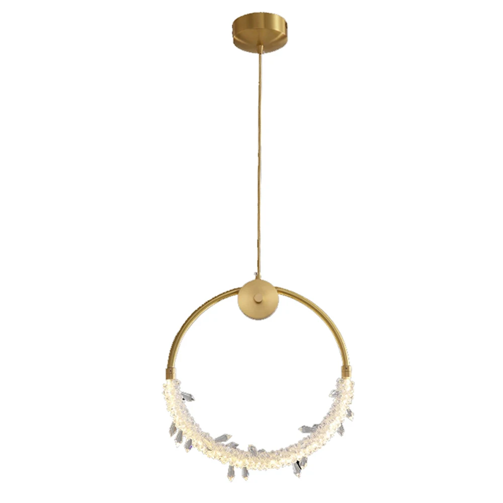 Europen style gold crystal chandelier bedside lamp AC110v 220V cristal LED hanging bar lights