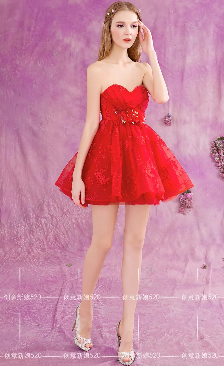Vestido de festa, платье трапециевидной формы с цветами и бусинами,, сексуальное, милое, красное, кружевное, короткое, Мини платье для выпускного вечера, вечерние, louisvuigon, платья подружек невесты
