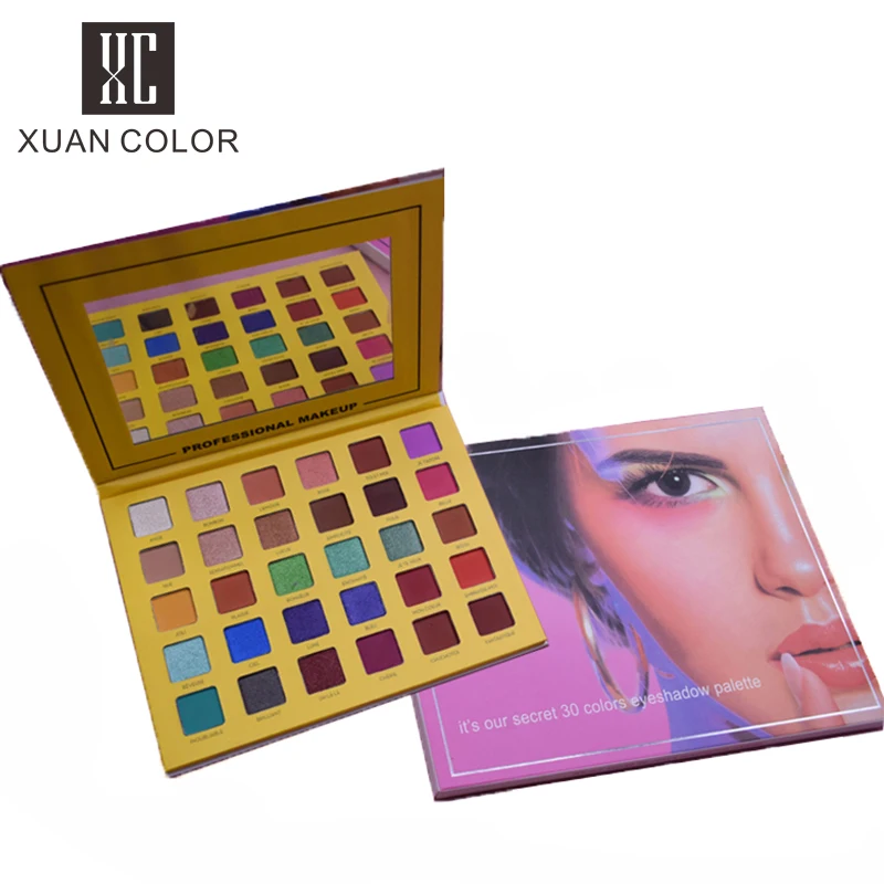 

Luxury Gold Frame Makeup Private Label 30 Colors Eyeshadow Matte Shimmer Eyeshadow Palette Eyeshadow Pallete Maquillage Facial
