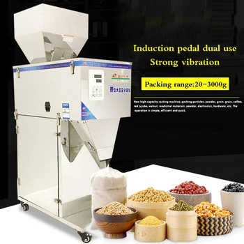 Online 20-3000g Large-scale Quantitative Filling Machines,Tea,Food Packing Machine Automatic Weighing Powder Filler Packaging Machine