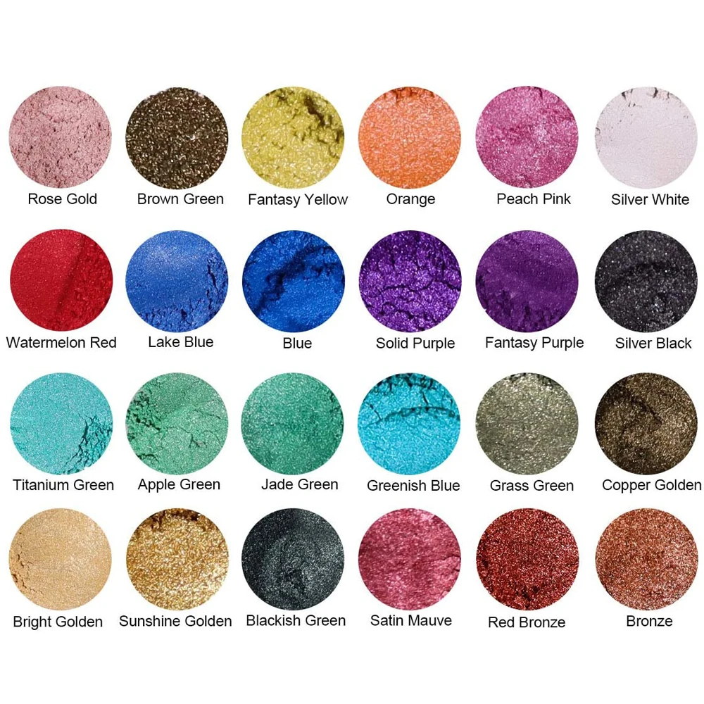 Mica Powder Glitter Powder Epoxy Resin Dye Pearl Pigment Kit for Soap Making/Soap Dyes/Nail Art/Eyeshadow 10g