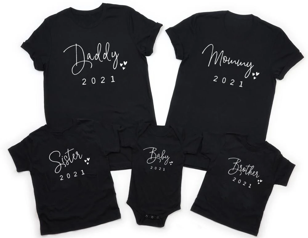 Family Matching Tshirts Baby Kids Daddy Mommy Son Cotton Bodysuit Funny