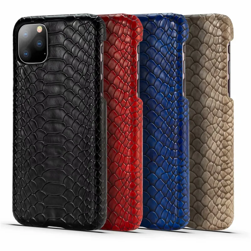 Змеиный узор чехол для IPhone 11 IPhone 11 Pro Max Роскошный кожаный чехол для Apple Phone модный бизнес Винтажный стиль