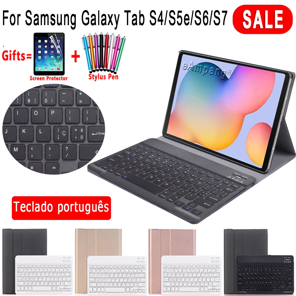 Чехол с португальской клавиатурой для Samsung Galaxy Tab S6 Lite 10 4 S4 S5E S7 11 5 P610 P615 T860 T865 T830 T835