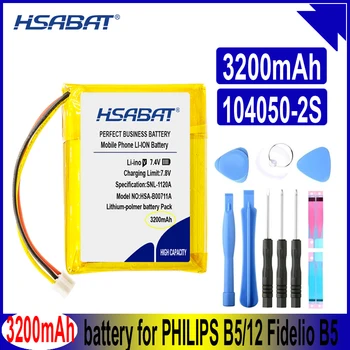 

HSABAT B5 3200mAh Battery for PHILIPS B5/12 Fidelio B5 / for PHILIPS 104050-2S 2ICP11/41/54 Batteries