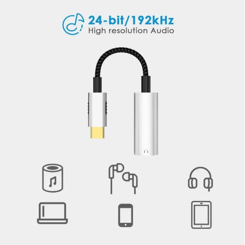 Usb type-C до 3,5 мм, Aux, разъем адаптера наушники Aux аудио конвертер с type C женский порт для мобильного телефона гарнитура для ноутбука