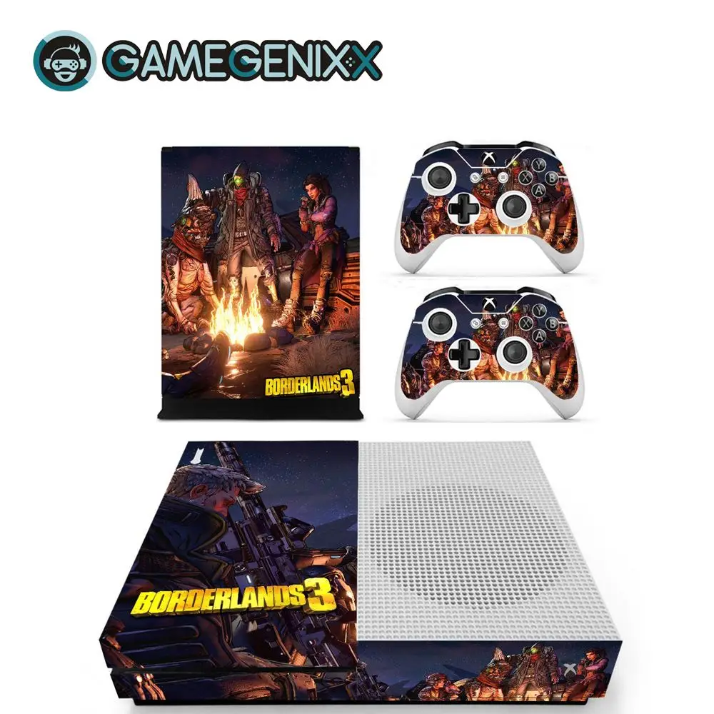 Наклейка на кожу GAMEGENIXX Виниловая наклейка для Xbox One Slim Console и 2 контроллера-borderland 3
