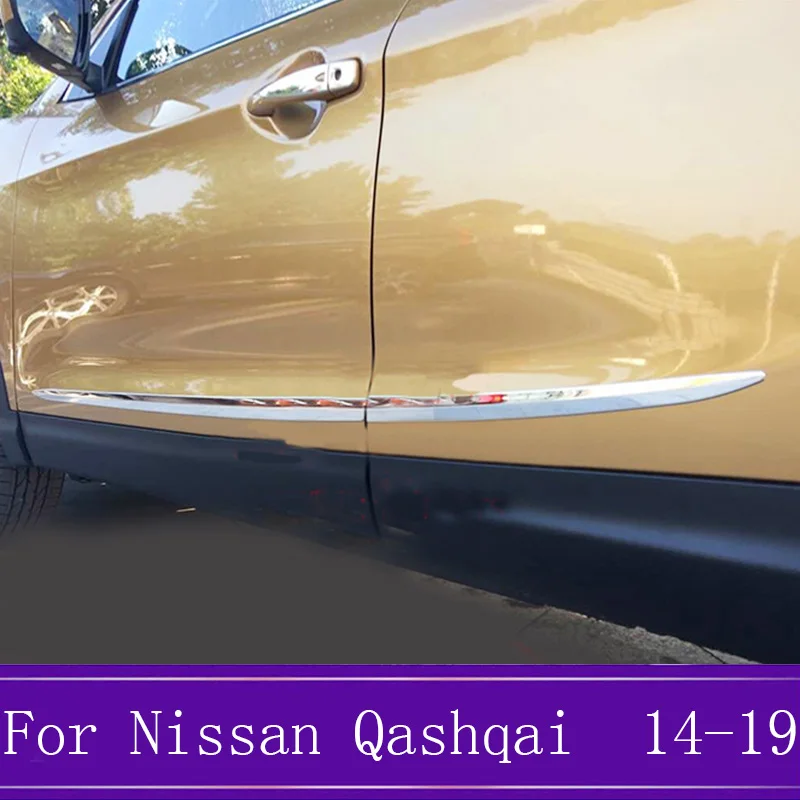 Для Nissan Qashqai J11 Rogue Sport ABS Хромированная Дверь Корпус литья Боковая Отделка крышка украшения полосы автомобильные аксессуары