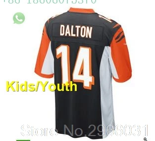 for kids youth A+++ качественная Детская Молодежная Andy Dalton 14 A.J. Зеленый#18 Джерси Цинциннати - Цвет: for kids youth