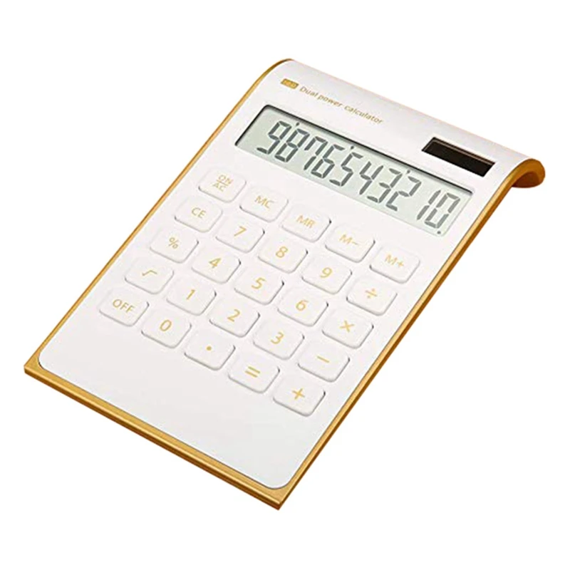 

Hot Sale Creative Portable Ultra-thin Gold Frame Calculator Solar Caculator Stationery Supply