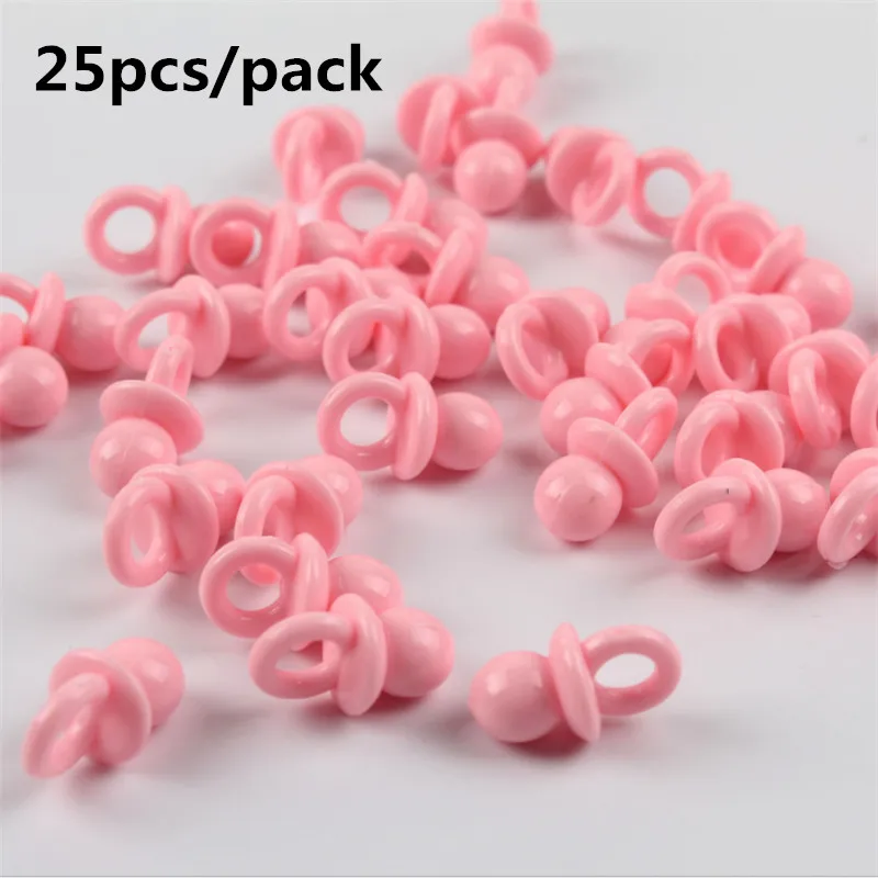 25pcs/set Baby Shower Decorations Thank You for Coming Kraft Paper Tag With mini pacifier Packaging Tags Birthday Party Kids-S