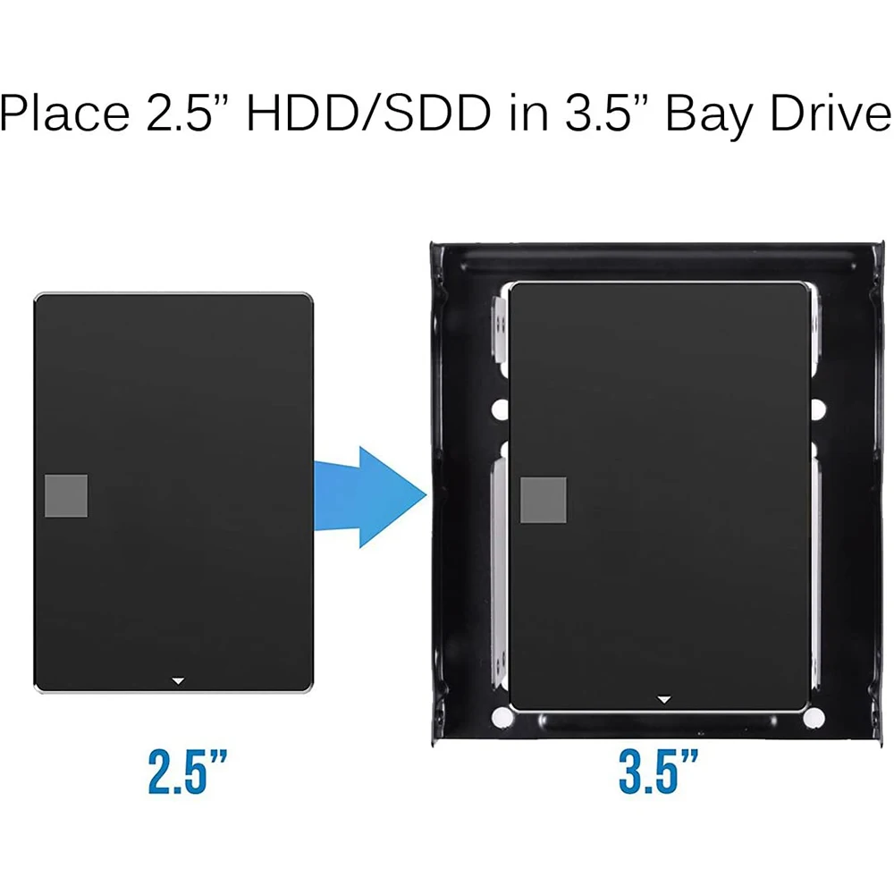 SSD 장착 브래킷 어댑터 2.53.5인치 SSD 장착 키트(SATA 케이블 및 SATA 전원 케이블 포함)