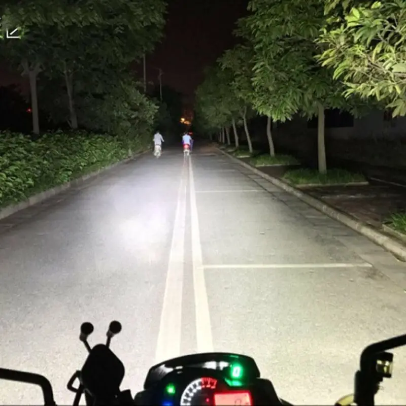 2 шт. мотоциклетные фары Противотуманные фары универсальные 6-LEDs 12V 3000lm белый 6000-6500K фары аксессуары