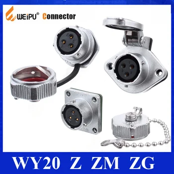 

Original Weipu WY20 IP67 Connector Z ZM ZG Female Socket 2 3 4 5 6 7 9 12 Pin ZM Round Rear ZG 2-hole Square Flange Panel Mount