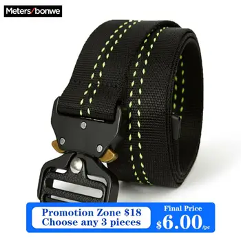 

Metersbonwe Canvas Letter Printing belt men 2020 autumn new belt Korean casual Handsome Tooling wind men College belt 232343