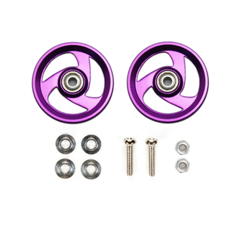 Rfdtygr 4Set Mini Rulli In Alluminio 4Wd 19Mm Parti Autoportanti Per Tamiya Mini 4Wd 19Mm Ruota Di Guida In Alluminio Colorato 95326