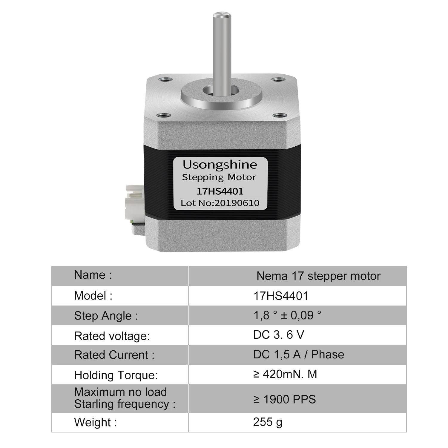 17hs4401 motor 4-lead para impressora 3d cnc gravador