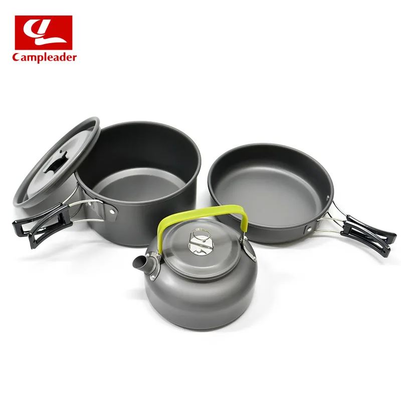 Camping Cookware boiling pot pan set outdoor fry pan camping Ultralight Aluminum Alloy portable Outdoor Cooking Picnic Tableware