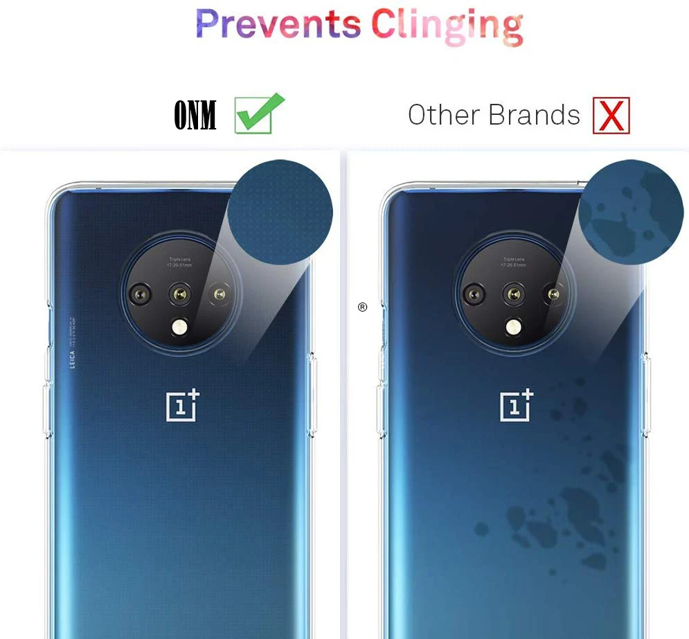 Чехол для OnePlus 7T Pro TPU силиконовый прозрачный облегающий Бампер Мягкий чехол для OnePlus 7 Pro прозрачная задняя крышка и закаленное стекло