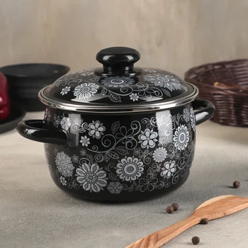 

Casserole "Silver Pattern" 2 L, black