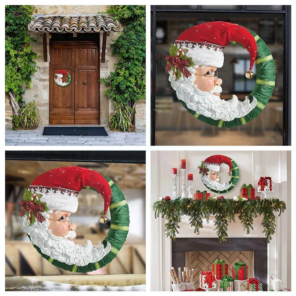 Wreath Window Christmas Door Decoration Hanging Ornament Garland Xmas