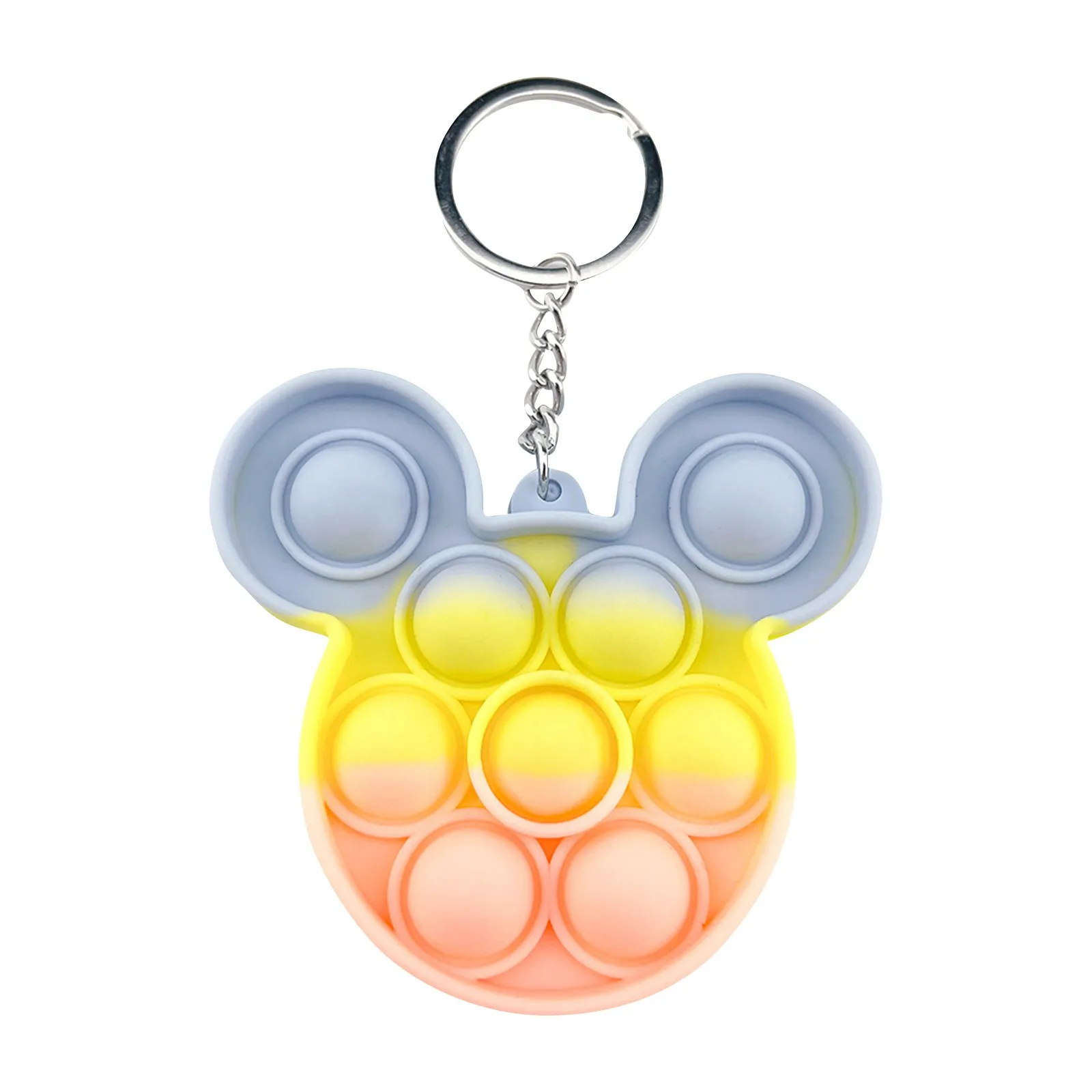 Mini Pops Simple Dimple Keychain Its Push Bubble Anxiety Sensory Fidget Toy Anti Stress Relief For Autism Adults Key Chain Toys nedo stress ball Squeeze Toys