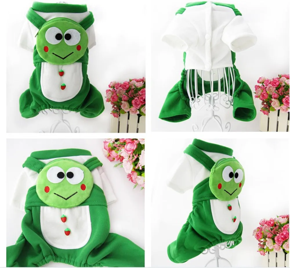  New Warm Dog Clothes Winter Puppy Outfit Clothing For Dogs Costume Frog Four Legs Pet Jumpsuit Puppy Cloth For Dogs Coat Jacket (5)